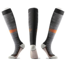 Unisex Sports Nylon Compression Socks for Men & Women Knee High Athletic Performance Socks Orange S