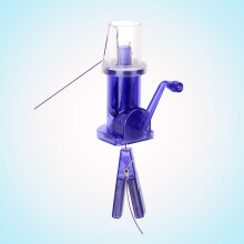 Blue Spool Knitting Tool for Durable Hand Braiding and Spiral Loop Knot Making