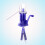 Blue Spool Knitting Tool for Durable Hand Braiding and Spiral Loop Knot Making 1