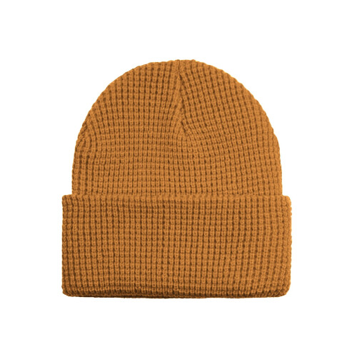 Gorro unissex de malha waffle – Gorro térmico macio e elástico