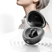 Mini Bluetooth-hörlurar med ett öra, 5.4, låg latens, 8 timmars uppspelning, digital display, typ-C-laddning, sporthörlurar, kompakt design