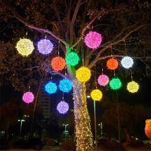 Guirlande lumineuse solaire en forme de boule pour sapin de Noël, étanche, à suspendre en extérieur pour jardin/cour – Compatible avec les