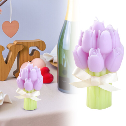 Αρωματικό κερί Tulip – Premium Bouquet Wax Candle, Καταπραϋντικό άρωμα, Ιδανικό δώρο για