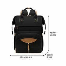 Multifunctional Waterproof Diaper Bag Backpack with Changing Table, Diaper Pad, USB Port, Insulated Pacifier Case – Compatible with All Strollers