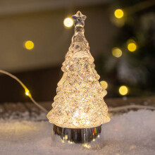 Leuchtender Weihnachtsbaum, wasseraktivierte LED-Tischdekoration mit eingebautem Akku, festliches Herzstück für Weihnachtsfeiern und stimmungsvolle