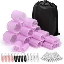48-Piece Cold Curling Iron & Hair Clip Set (24 irons + 24 clips) – No Heat, Lightweight, Compatible with Erda