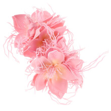 Presilhas de cabelo com flores havaianas rosa – Pacote com 2