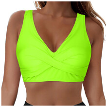 Damen-Push-up-Bikini-Oberteile, Bügel-Badeanzug-Oberteil, sexy V-Ausschnitt-Bikini-Badeanzug-Oberteile