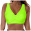 Top de biquíni feminino com bojo push-up e aro, modelo sexy com decote em V. 1