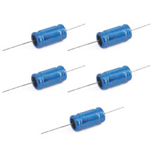 Set of 5pcs 100V Aluminum Electrolytic Capacitors 1.5-15uF Capacitors for Superior Sound Quality In Applications