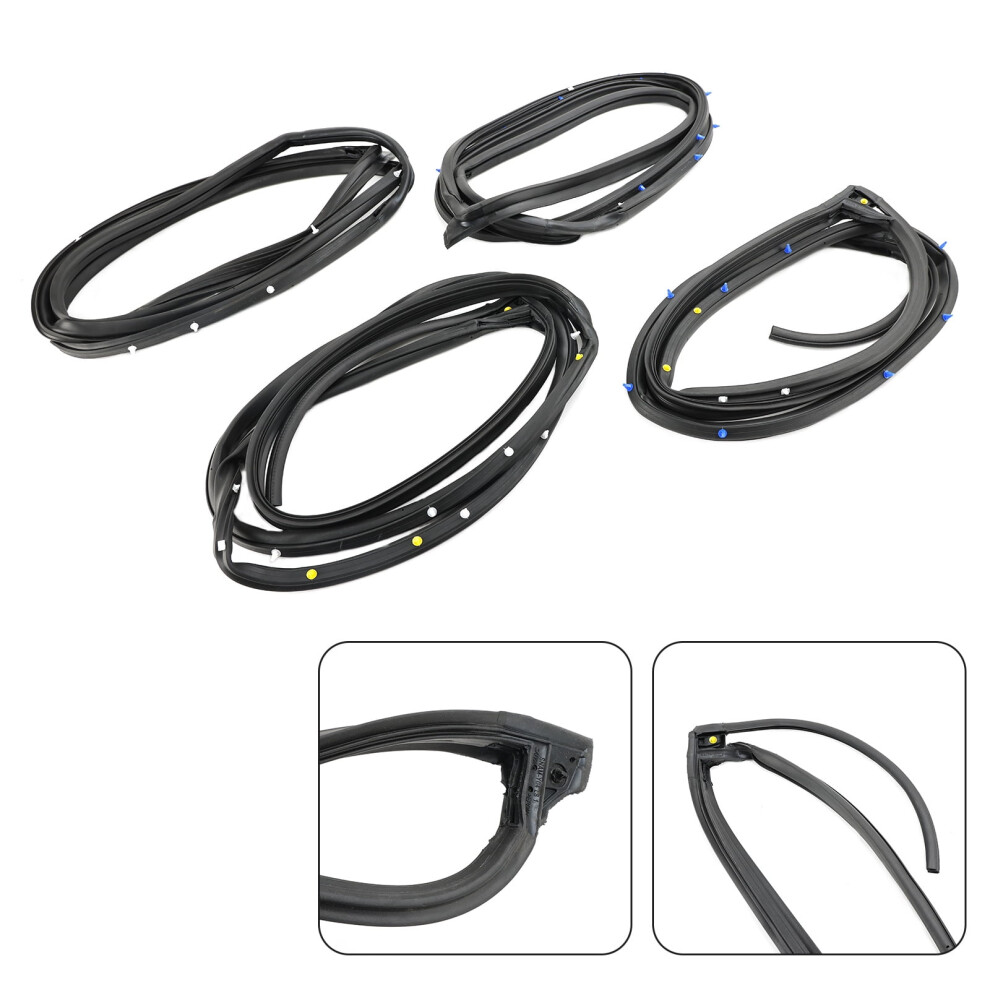 4Pcs Door Weatherstrip Silence Opening Gasket For Honda Civic 2006-2011 9353595563247