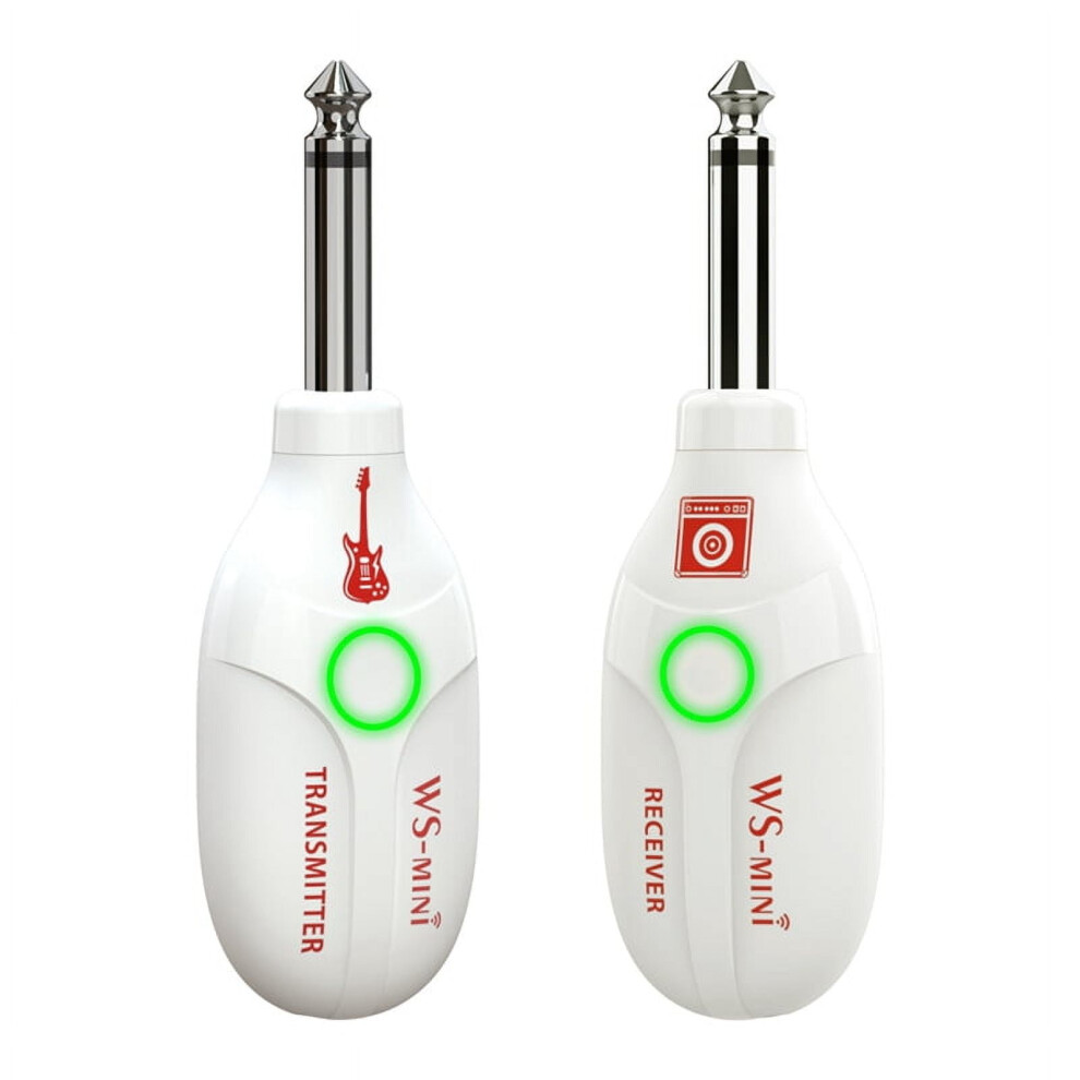 2.4G Wireless Guitar Pickup Transceiver Pedal W/ Receiver, Transmitter & Cable Â White 9448990593002