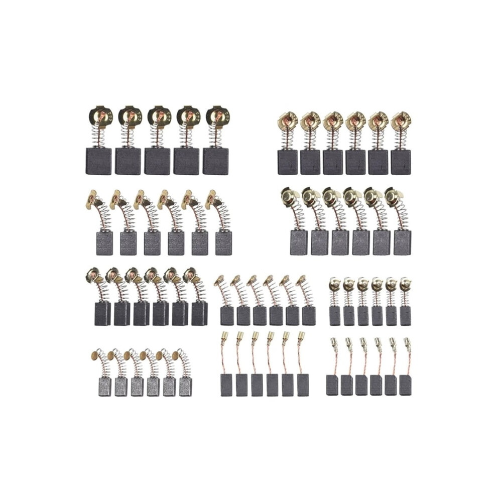 60Pcs Electric Motor Carbon Brush Replacement Set 10 Size Maintenance Brushes Set For Electric Tools 9353595563582