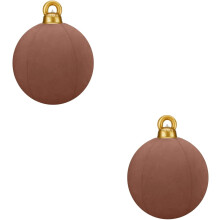 Boules de Noël gonflables réutilisables en velours de 61 cm (24 po), lot de 2 – Décoration de Noël extérieure/intérieure pour jardin et sapin