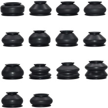 14 PCS Tie Rod End Boots, Ball Joint Dust Covers, Universal Steering Suspension Parts (Black), compatible with most cars