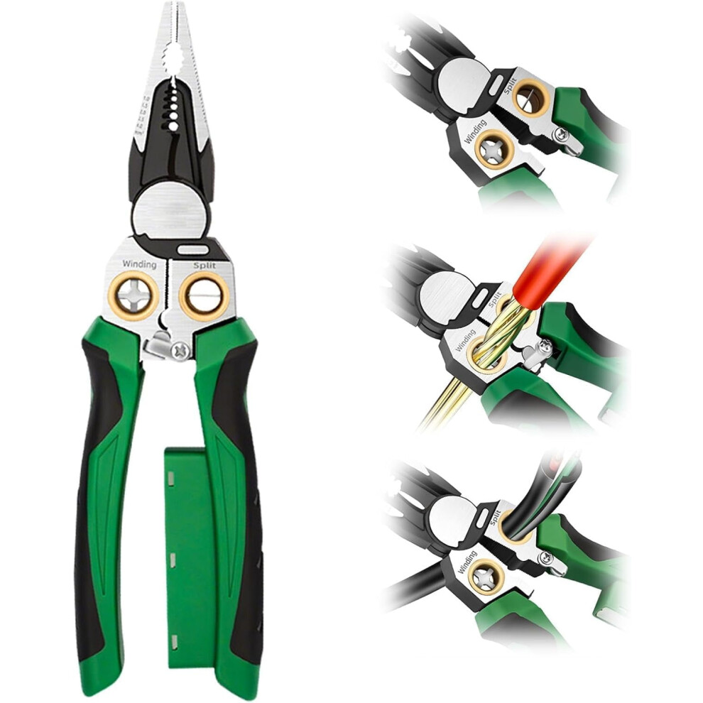 8-In-1 Wire Stripper Pliers With Voltage Tester, Foldable, Compatible With All Wires 9313598131638