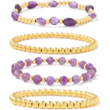 Gold Beaded Bracelets for Women Gold Bracelet Stack Natural Stone Bracelet Healing Bracelet