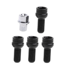 5Pcs Car Anti-Theft Screw Set Tire Safety Nut Distinctive Aperture Wheel Anti-Theft Screw for Most for Cars