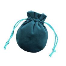 Drawstring Jewelry Bag, Party Favors, Jewelry Storage Organizer, Velvet Gift Bag Blue 7.5x9.5cm