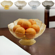 Plateau à fruits et à en-cas en plastique résistant pour table basse – Organisateur facile à nettoyer pour bonbons, noix, fruits secs –