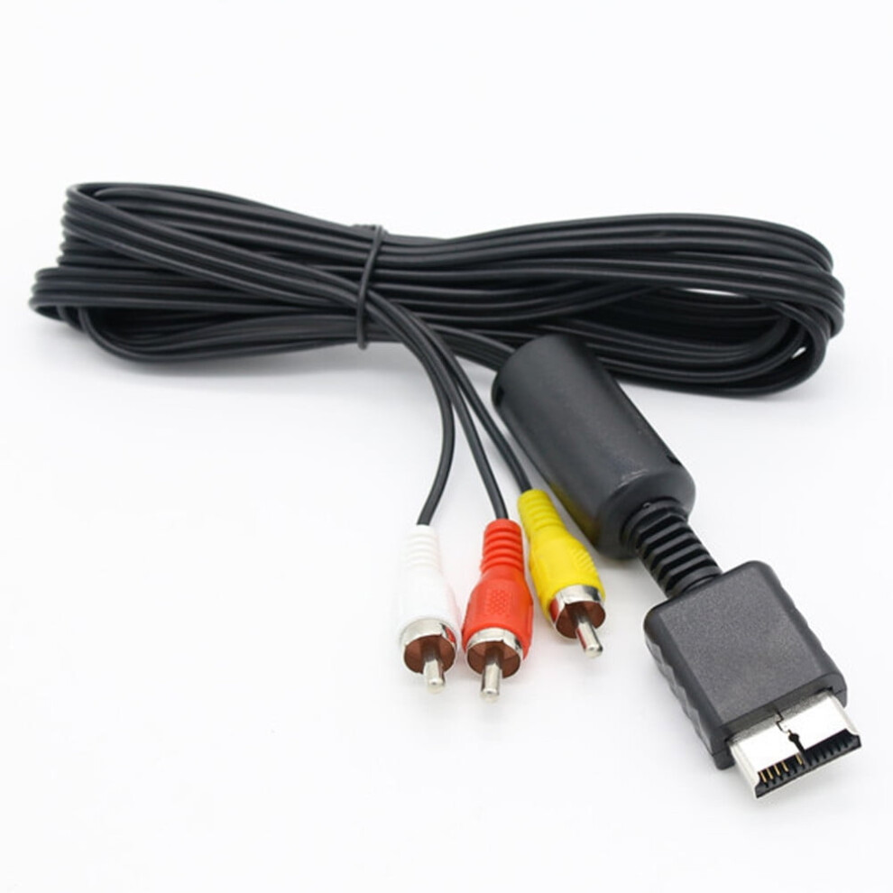 Av Audio Video Cable Cord Rca A/V 6Z For Slim Playstation Ps1 Ps2 Ps3 9448990593828
