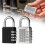 Niriyo Black 4-Digit Combination Padlock – Resettable Code, Compatible with School Lockers, Gym, Travel & Toolbox 1