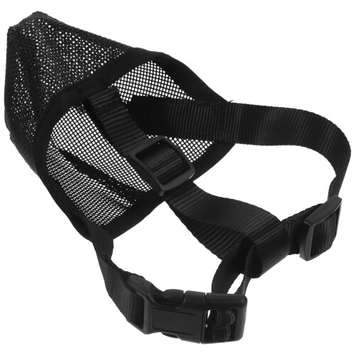 Gentle Muzzle Dogs Adjustable Pet Dog Muzzle Black 1 Set
