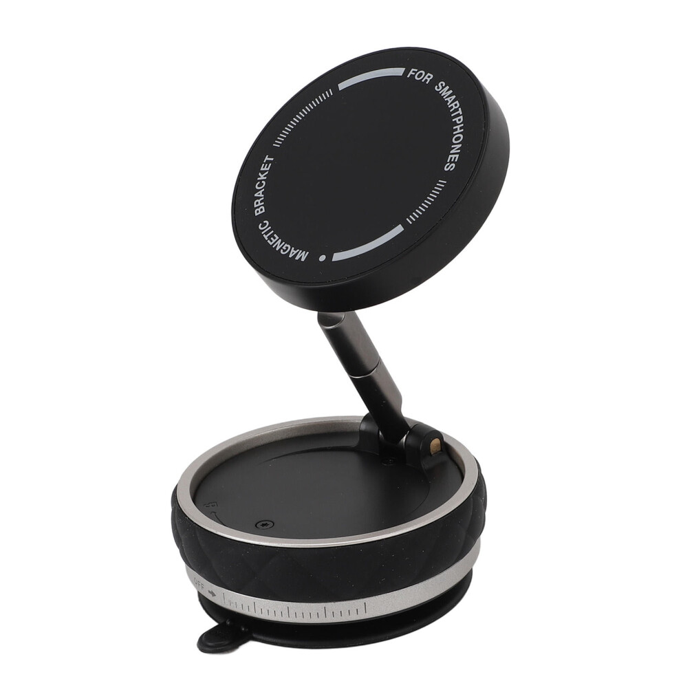 Foldable 360 Rotating Vacuum Phone Mount Â DualâSided Magnetic Stand For Car, Desktop, And Dashboard 9450273964638