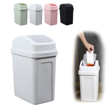 10L Bathroom Can with Lid – Dog-Proof Waste Bin for Office, Kitchen, Bedroom, Dorm & Outdoor