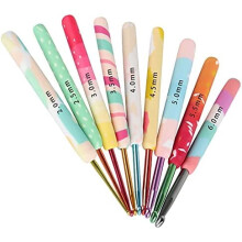 Warm Crochet Hooks 2G Set for Women, Girls, Moms, Teens – Cute Aluminum Soft-Grip Hooks Compatible with Yarn Craft & Beginner Kits