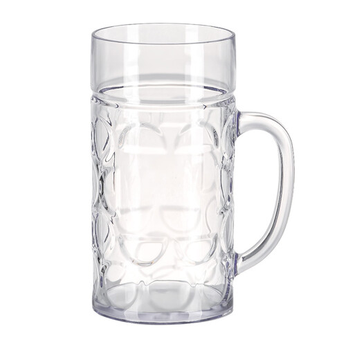 Γυάλινη κούπα μπύρας με λακκάκια και λαβή 16oz
