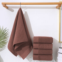 100% Cotton Washcloth 5-Pack, 28x14", Ultra Soft & Absorbent, Quick-Drying Hotel/Spa Towels (Brown)