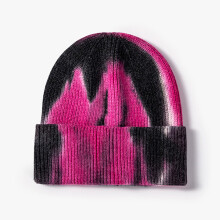 Tie-Dye Slouchy Beanie – Unisex Stickad Mössa, En Storlek