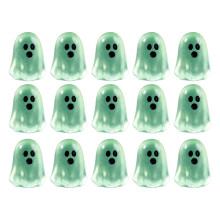 15 ks figúrok duchov svietiacich v tme | Mini halloweenske darčeky | Živicové ozdoby | Roztomilá dekorácia | Veľkoobjemové hračkárske
