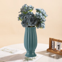 WKSCLPAI Imitation Ceramic Vase, 9.7" H, Shatterproof Flower Vase for Fireplace, Bedroom, Kitchen, Living Room, Office – Compatible with Home &