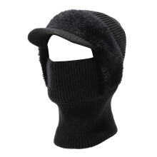 Women Knit Hat Scarf Combo for Women Winter New Style Pullover Outdoor Warm Ear Protection Set Black One Size