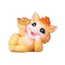 Chinese Horse Figurine Resin Desktop Ornament 1 Piece