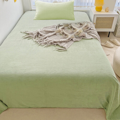 Flannel Sheet Set Soft Velvet Queen Size