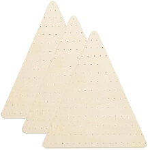 Xoxingysm3Pcs Placas Triangulares de Madeira com Furos para Guirlanda – Faça Você Mesmo sua Guirlanda para Halloween, Natal, Decoração de Porta