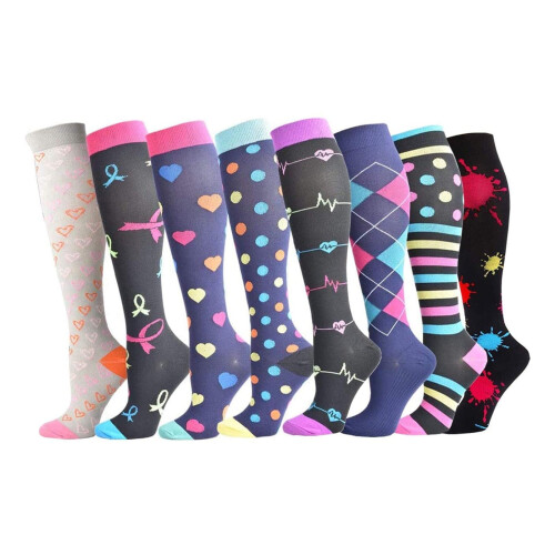 Κάλτσες συμπίεσης για γυναίκες Unisex8 ζευγάρια κάλτσες Brede Kalf Compressie αθλητικές