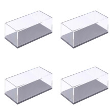 Vitrina pequeña de acrílico con base, organizador apilable para guardar coches de juguete, estuche de colección de 4,44 x 1,96 x 1,37 pulgadas