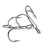 50pcs Treble Hooks Carbon Steel 2/0#,1#,3#,5#,7# 2