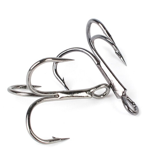 50pcs Treble Hooks Carbon Steel 2/0#,1#,3#,5#,7# 1