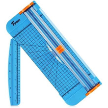Cortador de papel A4 azul, cortador de papel reto de titânio de 30 cm com régua lateral para scrapbooking, artesanato, papel, cupons, etiquetas e