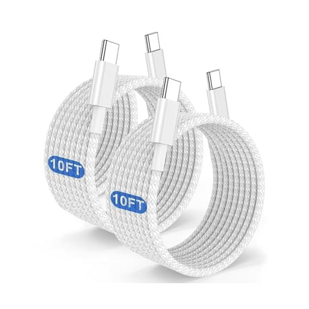 10Ft Usb-C To C 60W Fast Charging Cable Compatible With Apple Iphone 16/15, Macbook Pro, Ipad, Samsung Galaxy 9496895163745