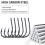 Model 3#-12# High-Carbon Steel Hooks 100pcs Silver 5