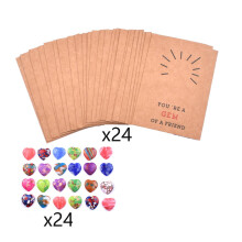 Valentine's Day Cards for Kids Heart-Shaped Plastic