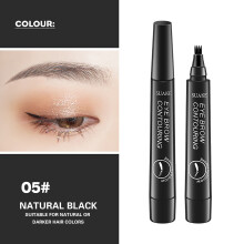 4-Point Eyebrow Pen with Micro-Fork Tip – Waterproof, Stain-Resistant, Long-Lasting, Natural-Looking Brows