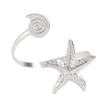 Women's Iron Starfish Charm Cuff Gold Color