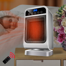 Shaking Head Warm Air Blower,Small Electric Heaters,Portable Oscillating Heater with Adjustablee Thermostat Remote,for Bathroom Office Bedroom